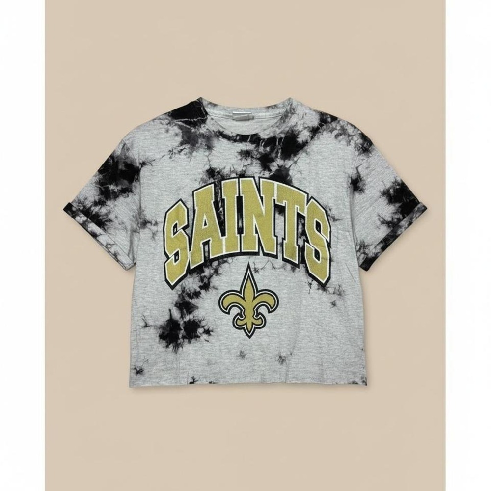 Saints Vintage Tubular Tie-Dye Crop Tee Size M NWT